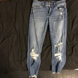 Size 26 Abercrombie ankle jeans w/holes